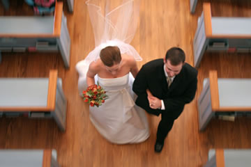 Bride and Groom walking down the aisle Bride and Groom walking down the aisle